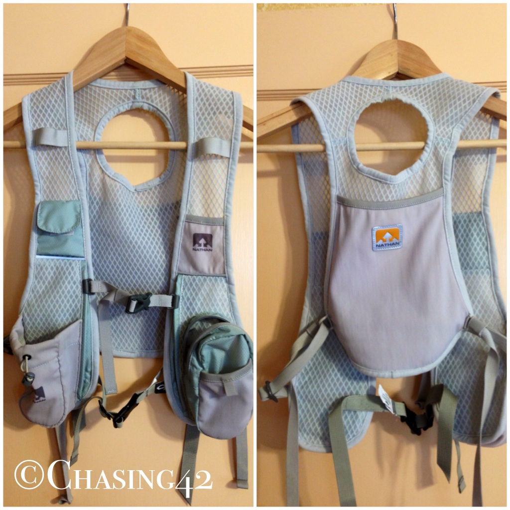 Nathan HPL #028 Race Vest, with additional sternum strap added. 